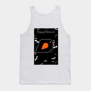 Happy Halloween - Black and Orange Bird Tank Top